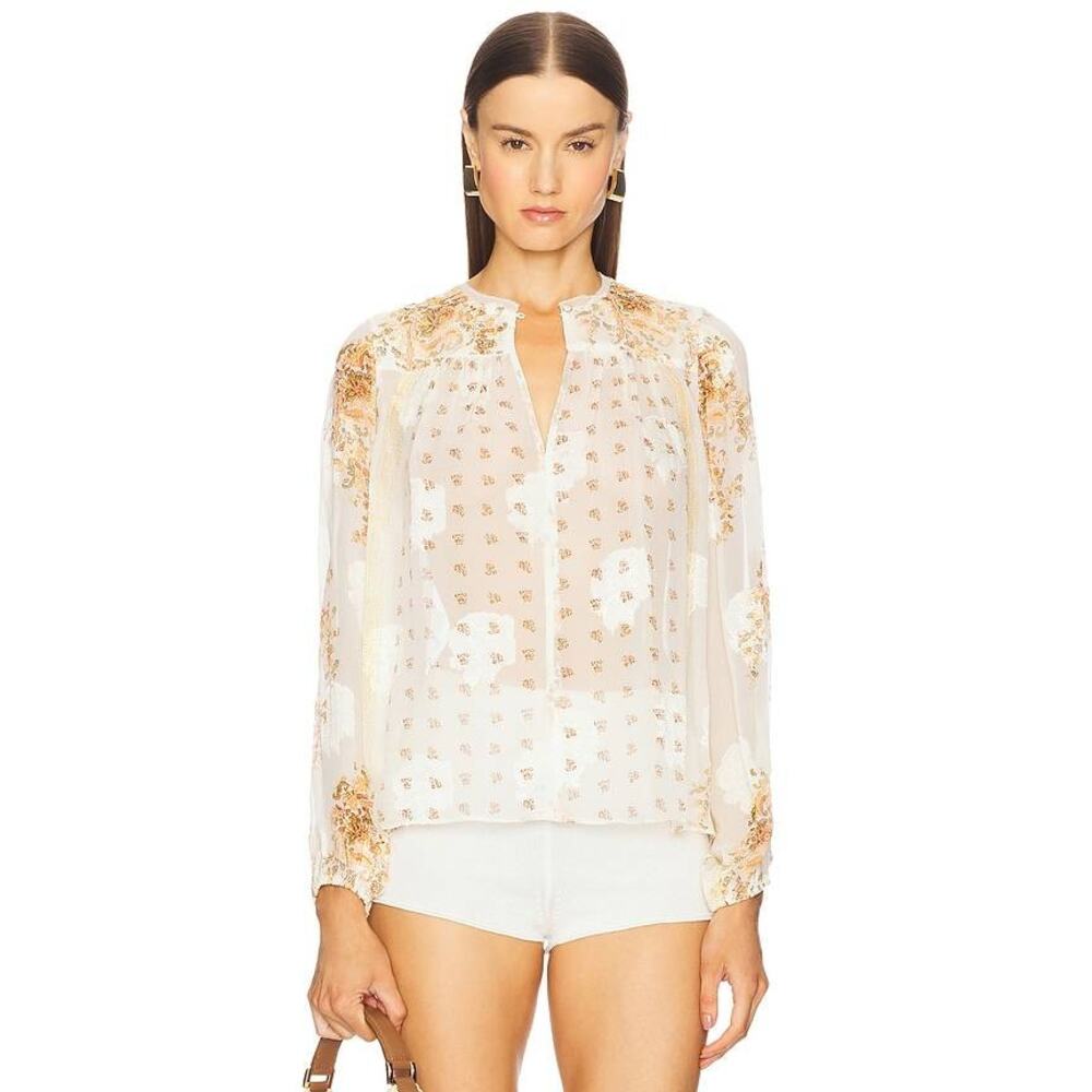 Ulla Johnson Aster Long Sleeve Blouse in Alabaster 10